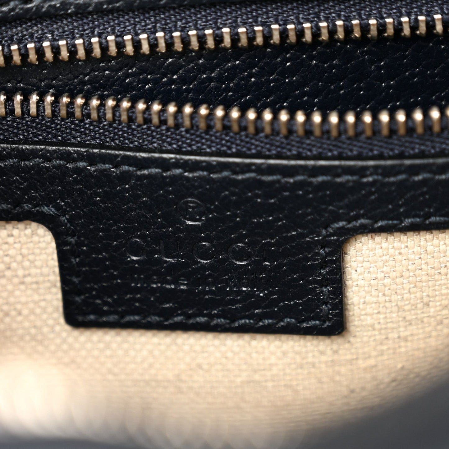 GG Supreme Monogram Textured Dollar Calfskin Web Studded Mini Ophidia Flap Shoulder Bag Beige Blue