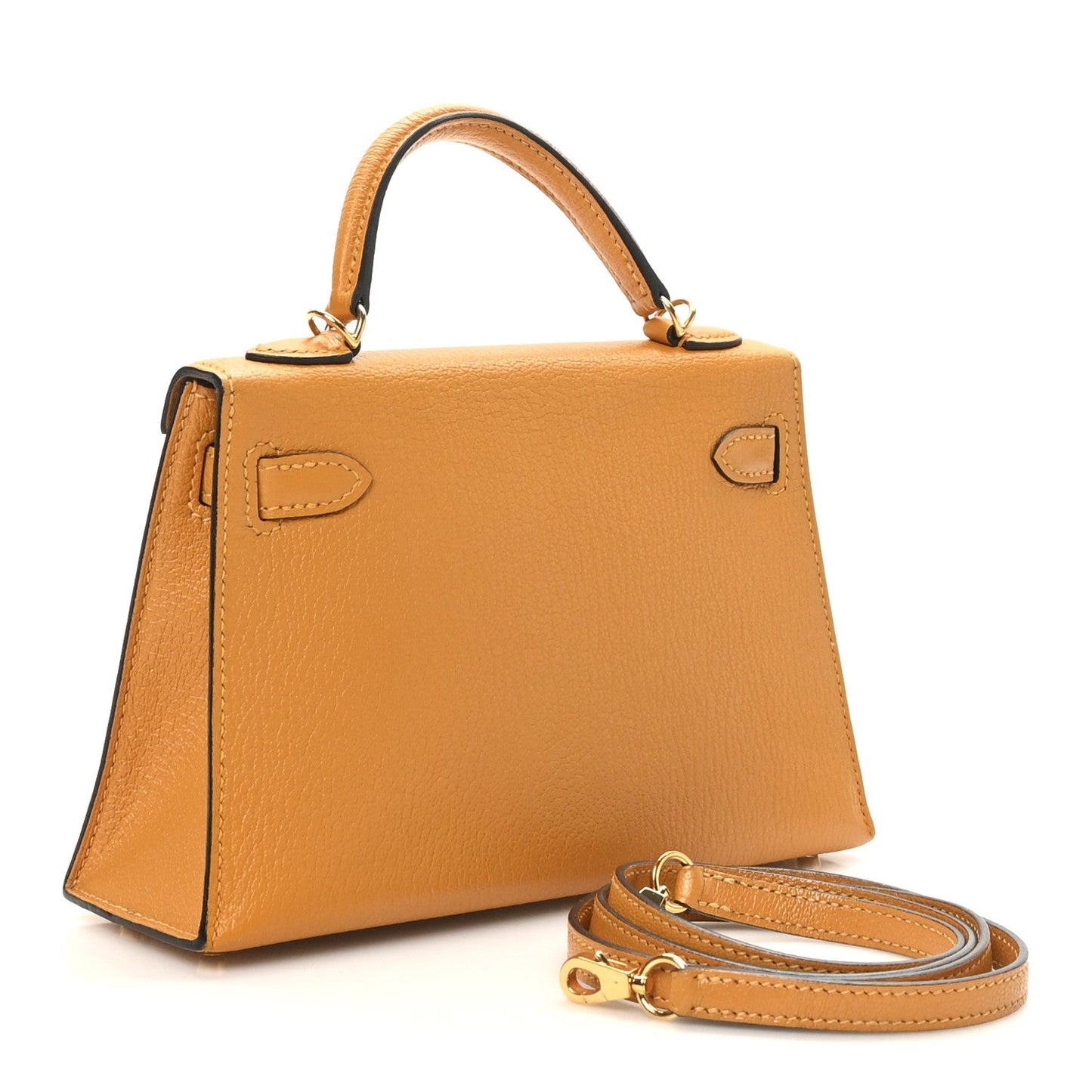 Chevre Chamkila Mini Kelly Sellier 20 Jaune D'or