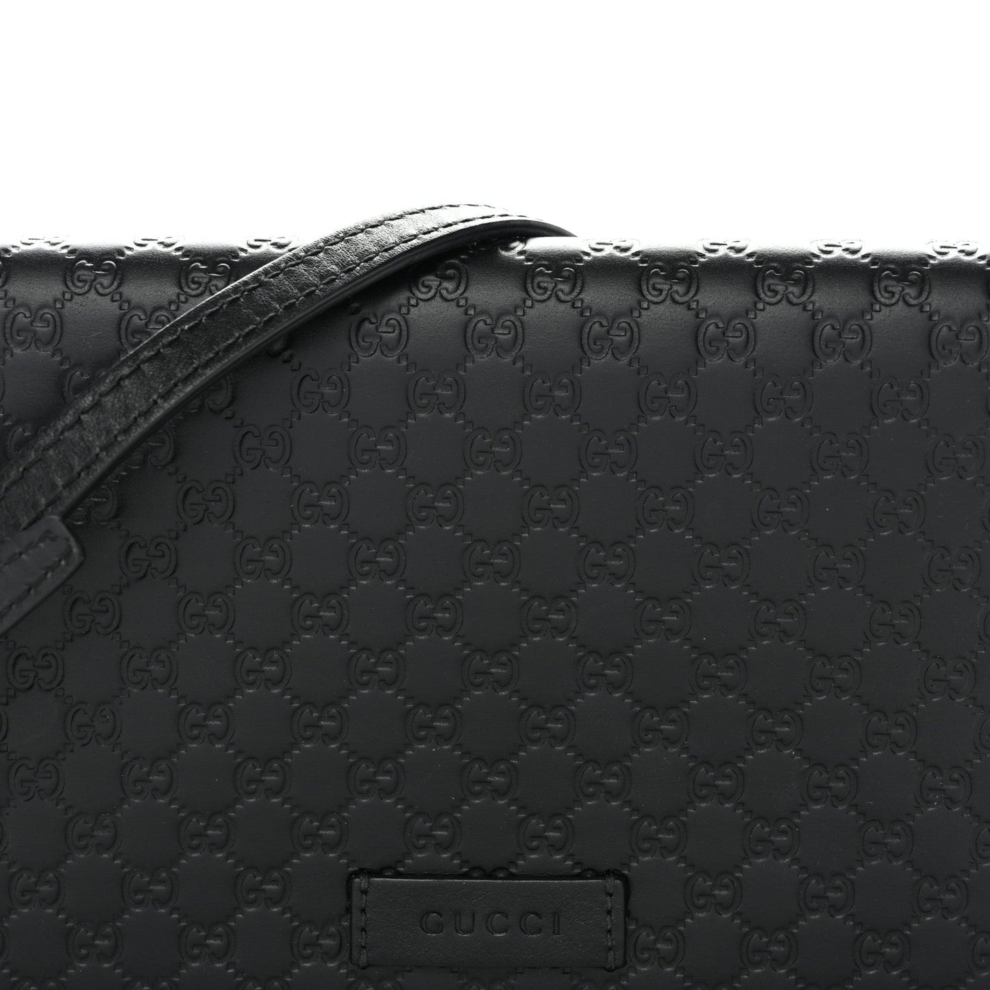 Soft Microguccissima Crossbody Wallet Black