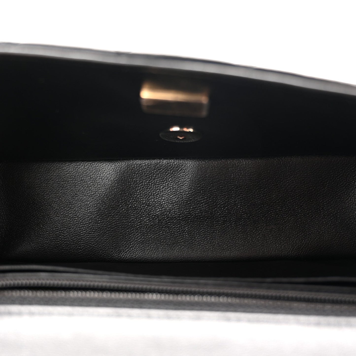 Lambskin Quilted Mini Rectangular Flap Black