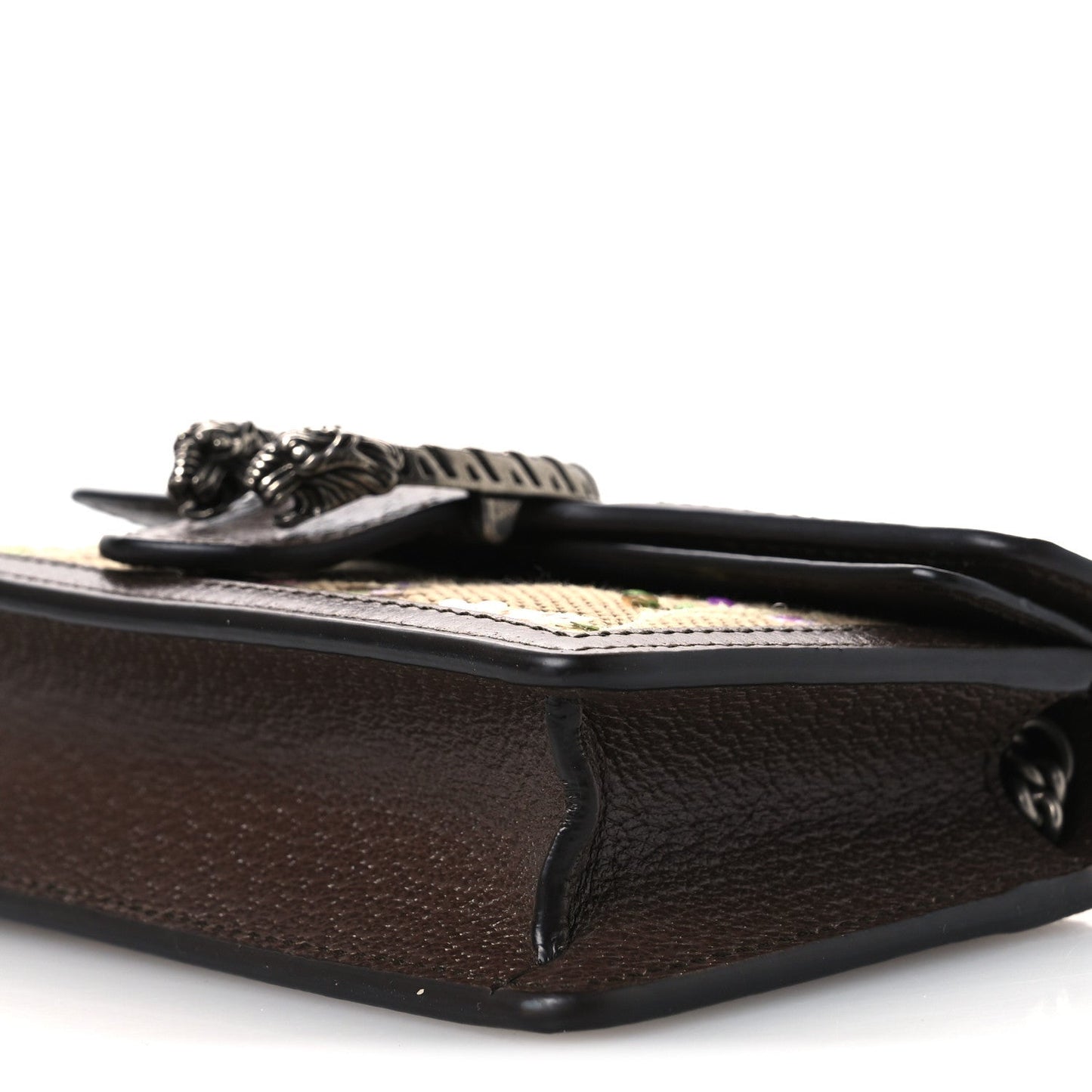 Monogram Jumbo GG Textured Dollar Calfskin Embroidered Super Mini Dionysus Shoulder Bag Camel Ebony New Acero Multicolor