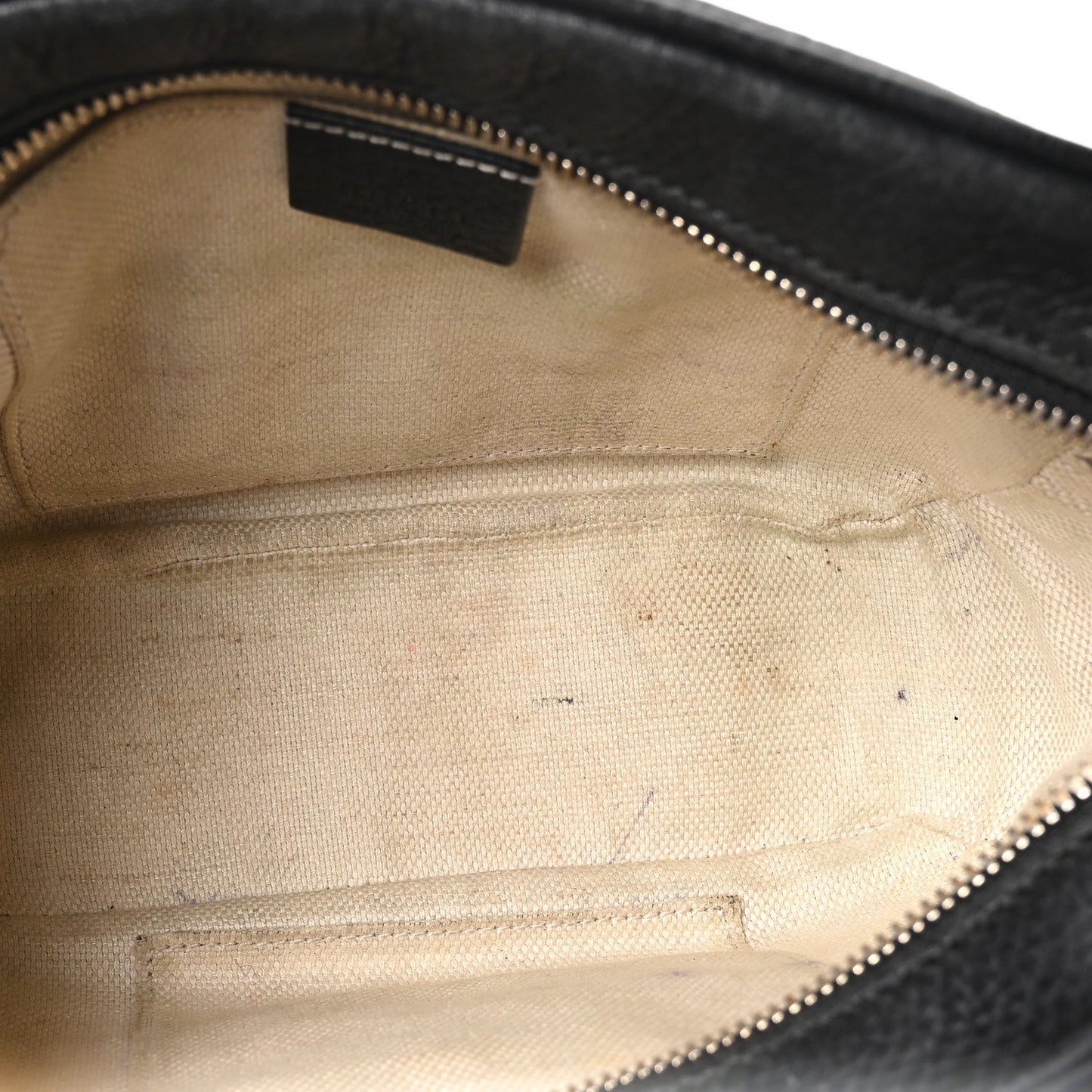 Pebbled Calfskin Small Soho Disco Bag Black