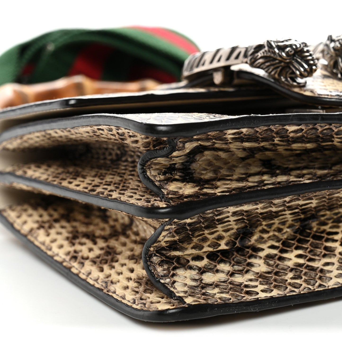 Snakeskin Bamboo Web Mini Dionysus Top Handle Bag