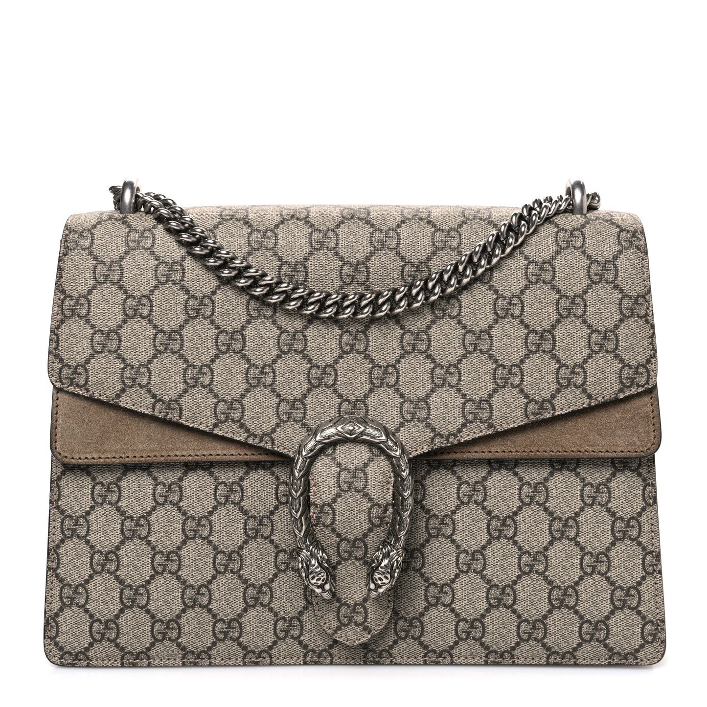 GG Supreme Monogram Medium Dionysus Shoulder Bag Taupe