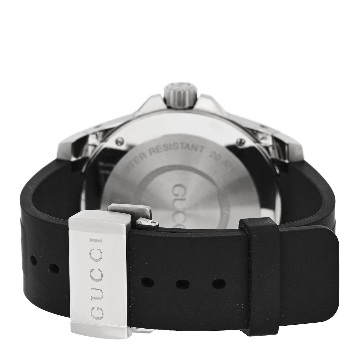 Stainless Steel Rubber 45mm Dive Quartz Watch Black