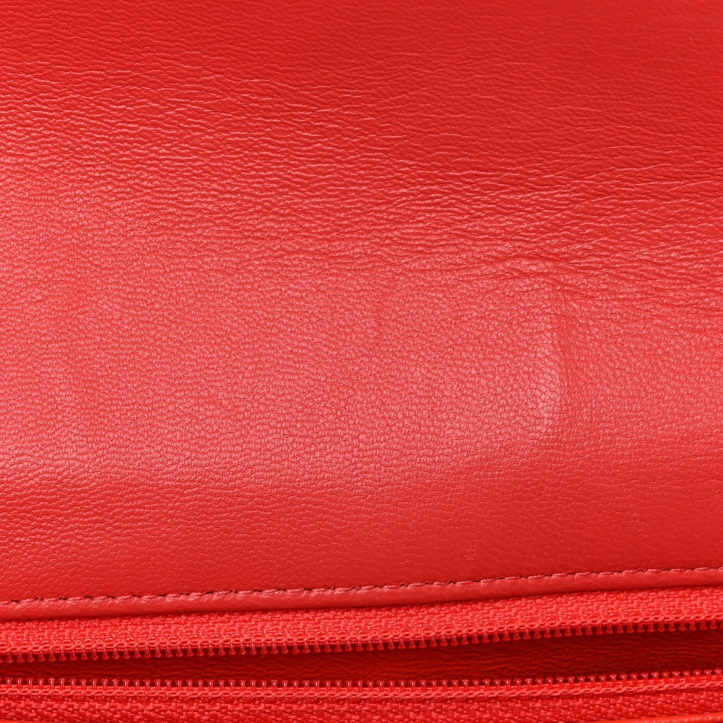 Lambskin Quilted Mini Rectangular Flap Red