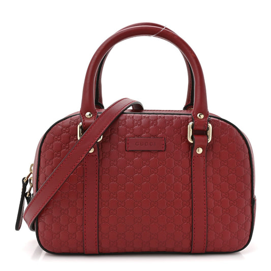 Soft Microguccissima Small Crossbody Bag Rosso