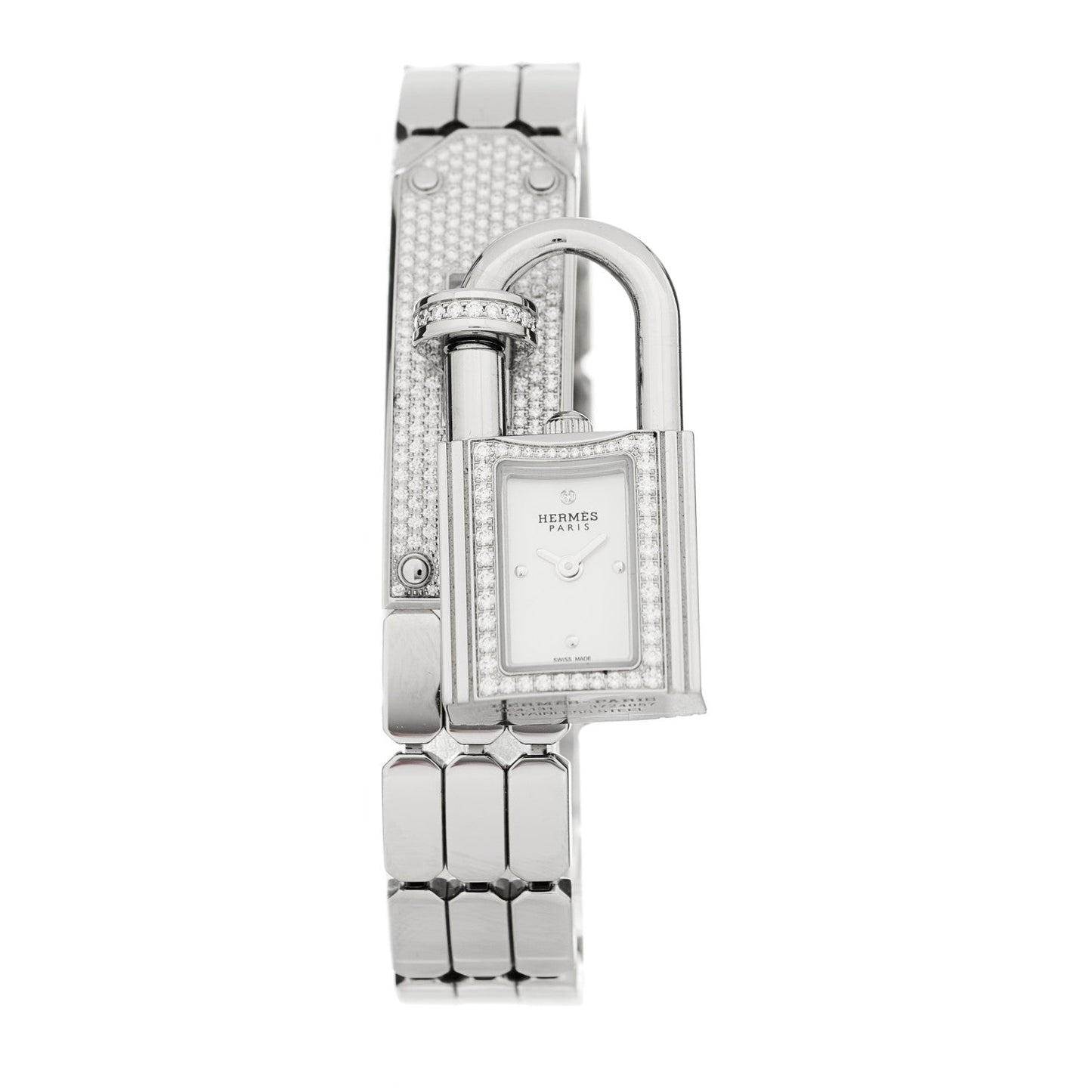 Stainless Steel Diamond Pave 16mm Kelly Quartz Watch