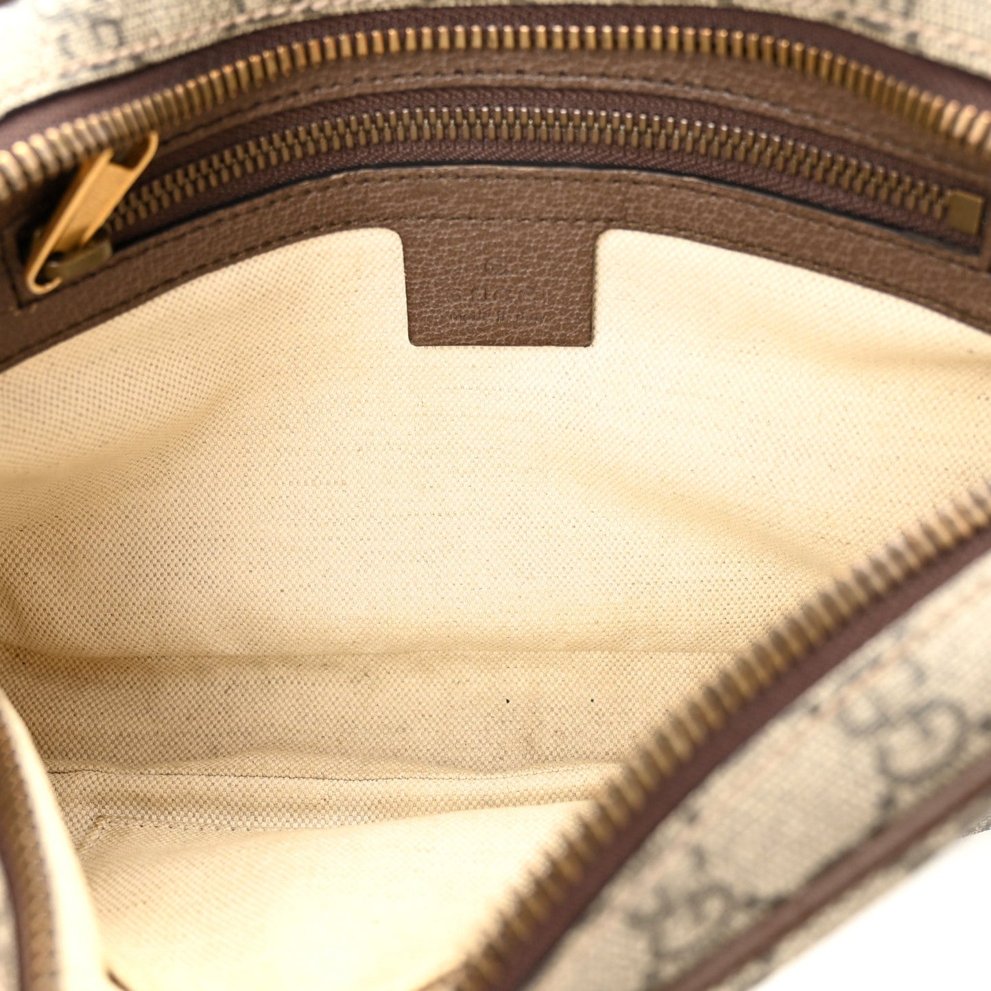 Soft GG Supreme Monogram Medium Ophidia Belt Bag Dark Brown