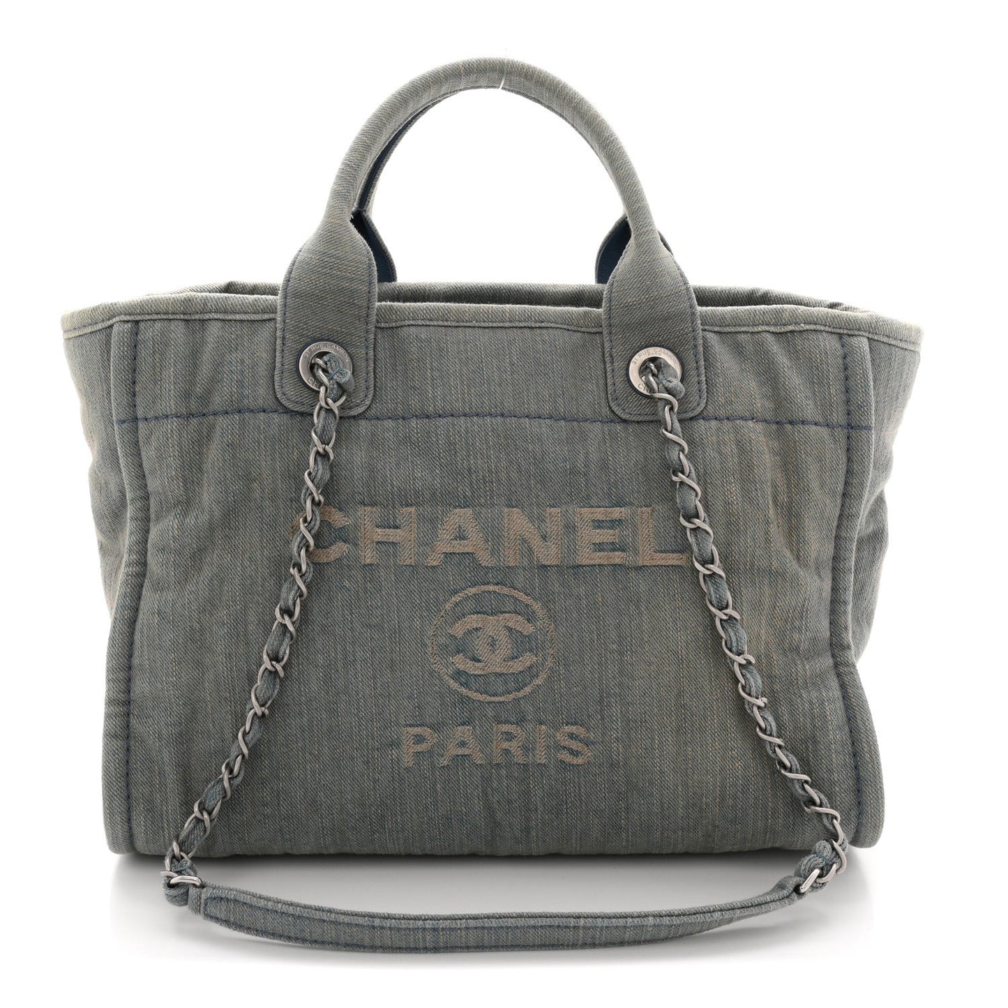 Denim Small Deauville Tote Light Blue