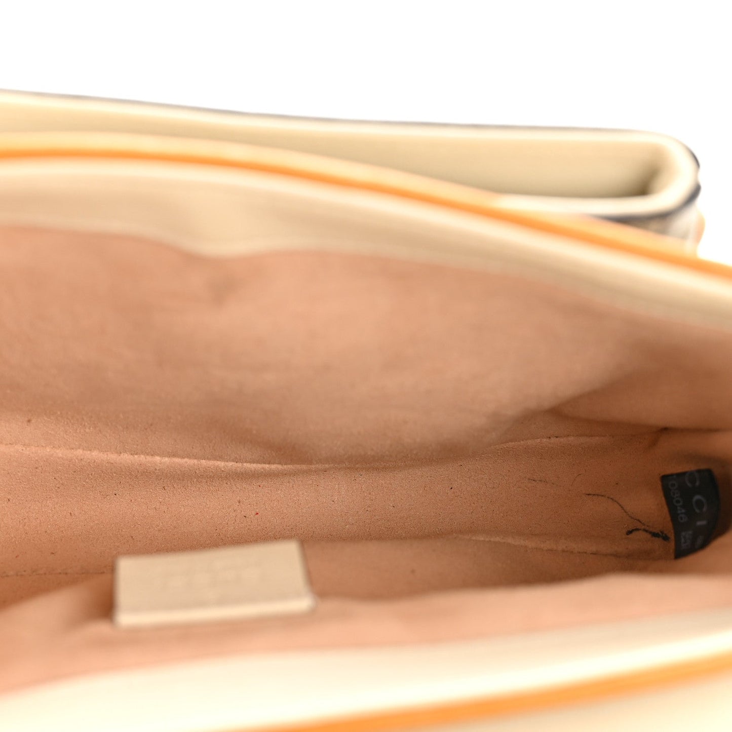 GG Supreme Monogram Calfskin Mini Padlock Flap Pocket Shoulder Bag Beige Mystic White Sun Oil