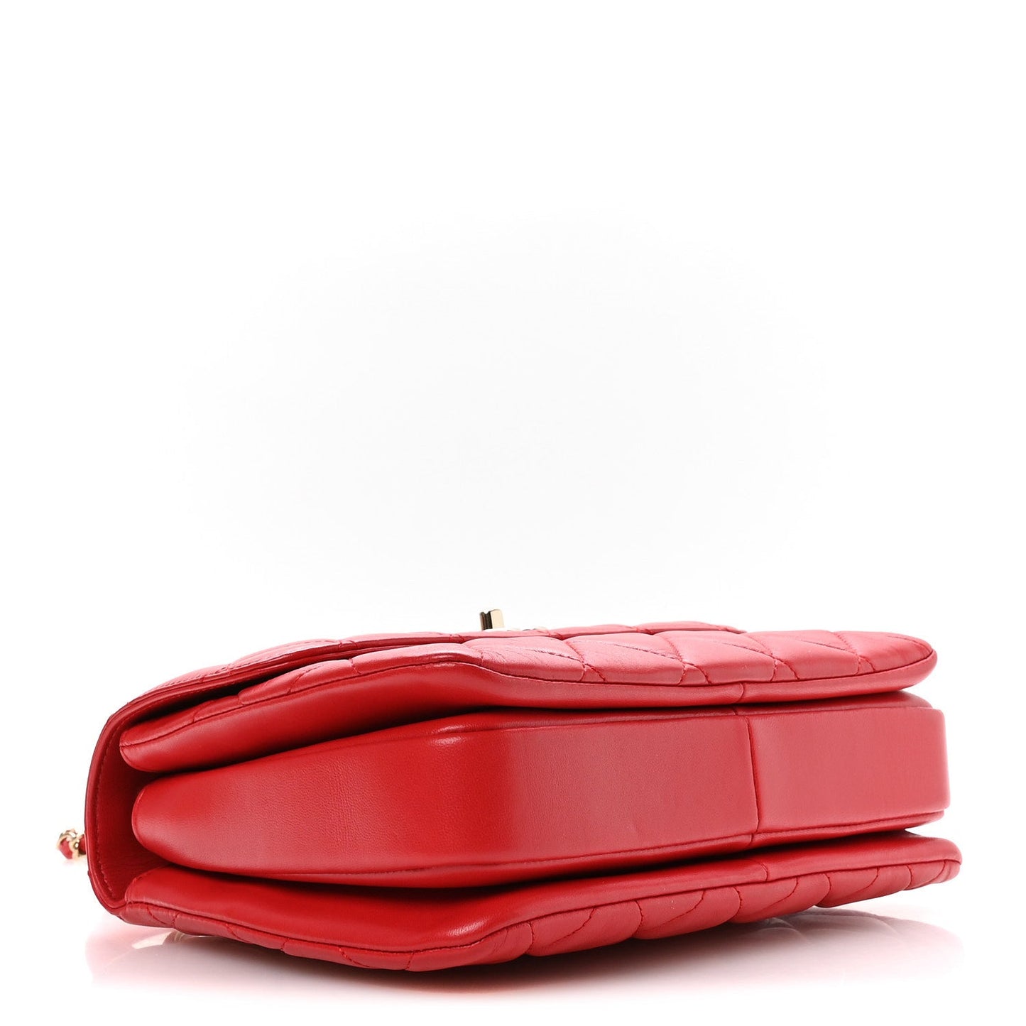 Lambskin Quilted Small Trendy CC Flap Dual Handle Bag Red