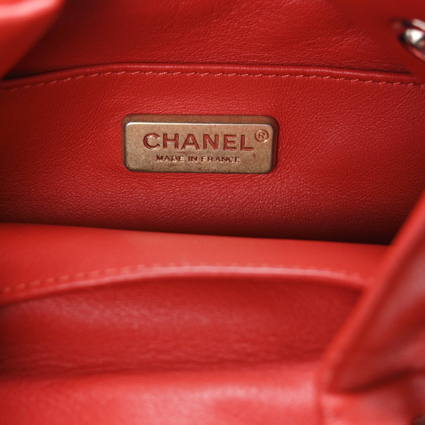 Snakeskin Calfskin Gabrielle Bucket Red