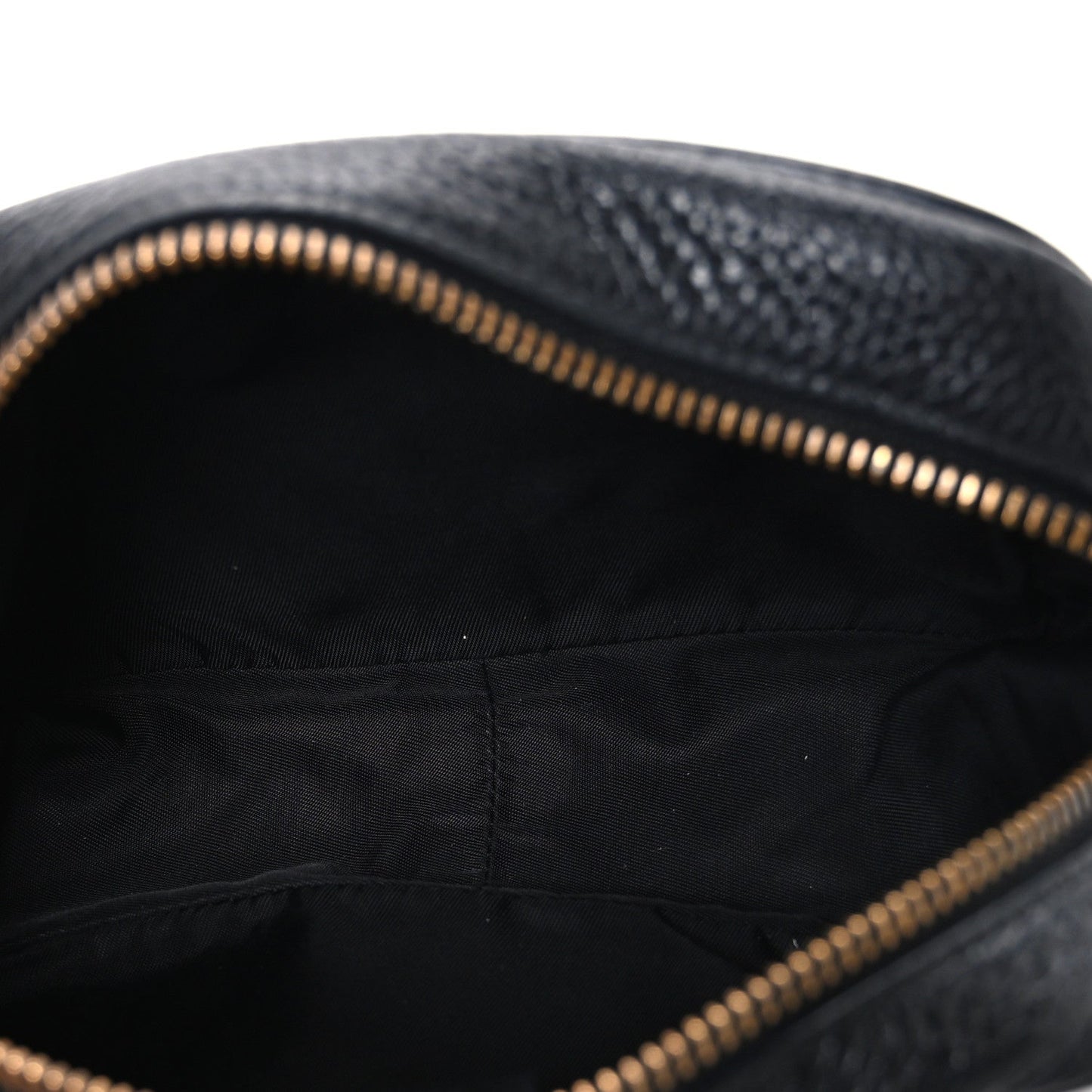 Pebbled Calfskin Small Soho Disco Bag Black
