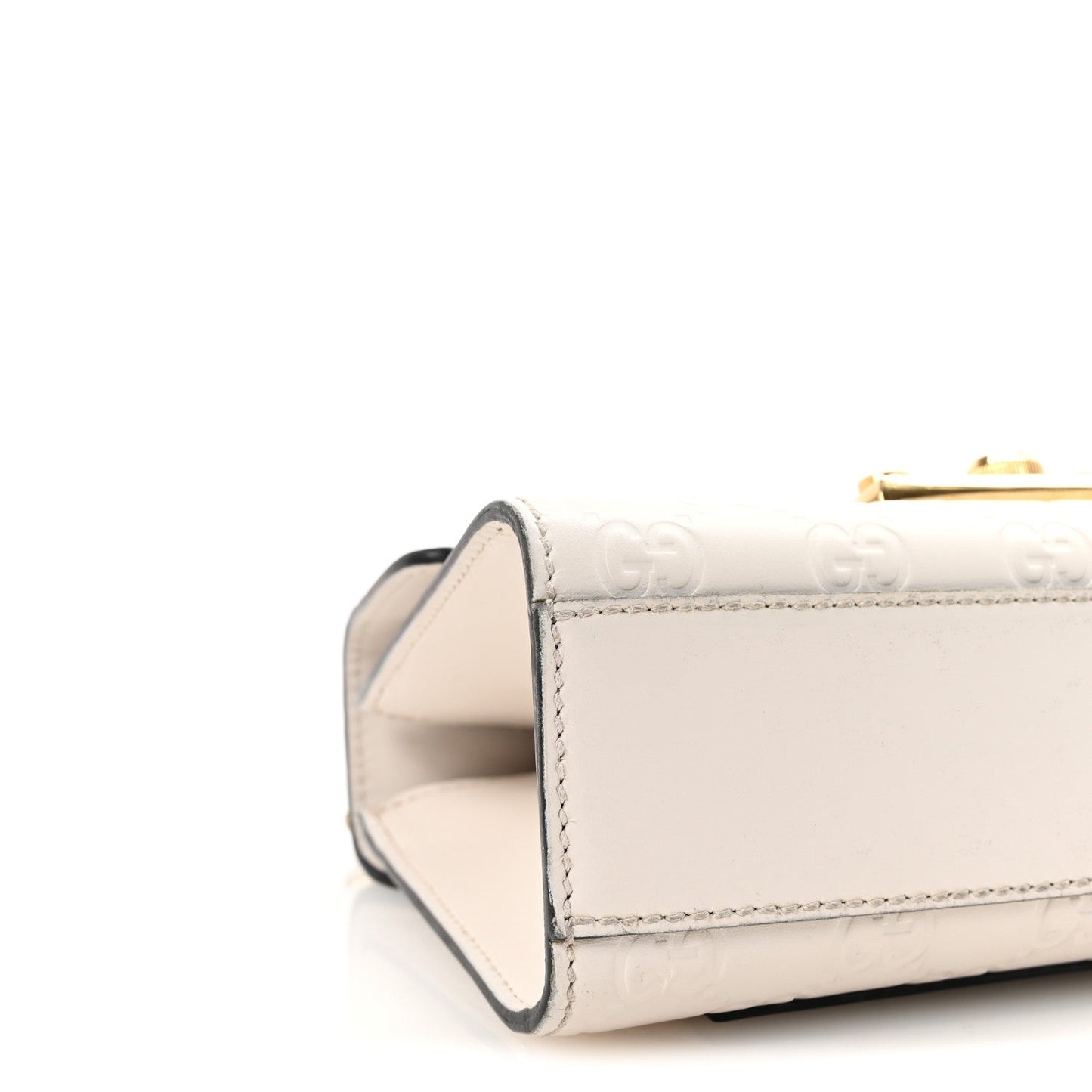 Guccissima Small Padlock Shoulder Bag Black White