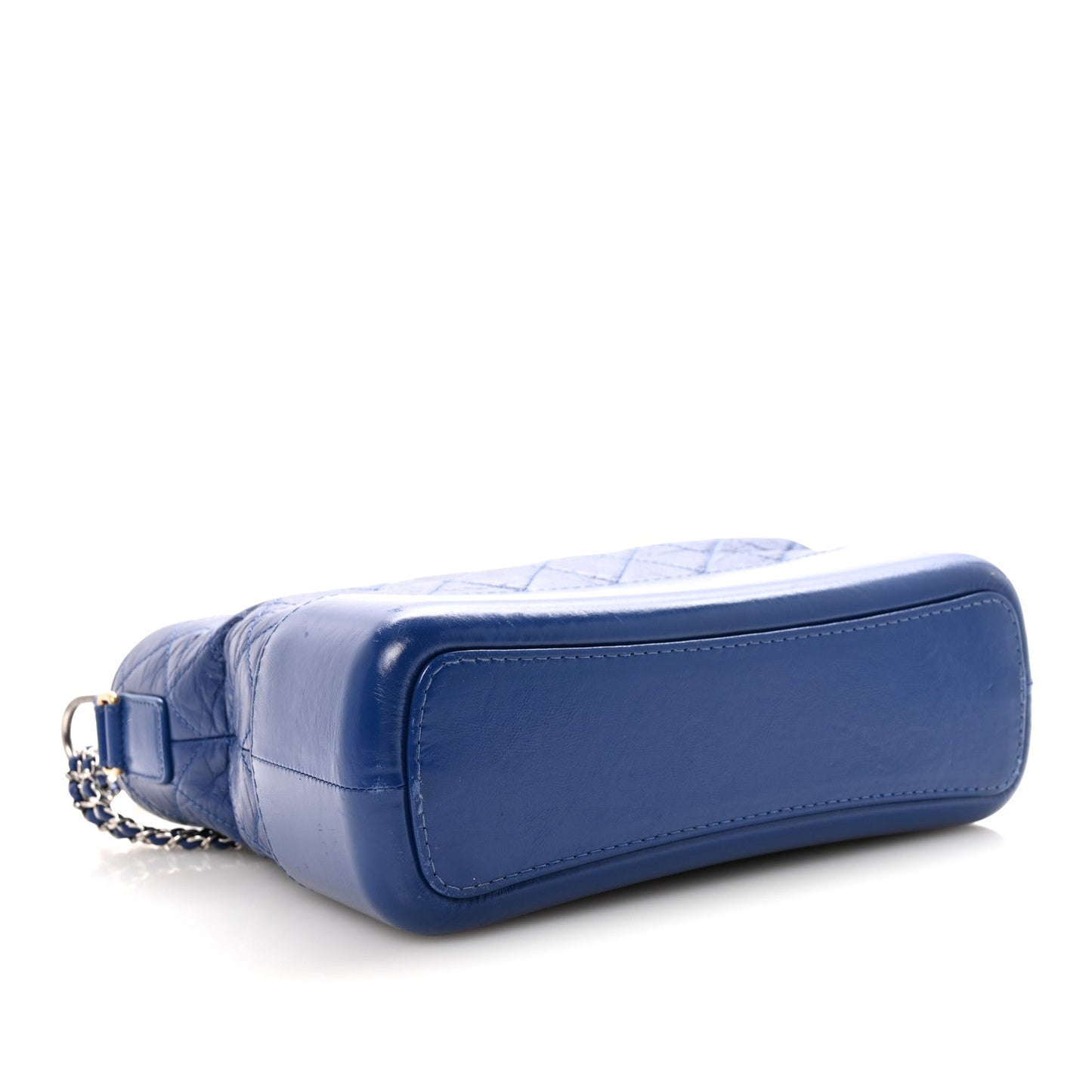 Aged Calfskin Quilted Medium Gabrielle Hobo Blue