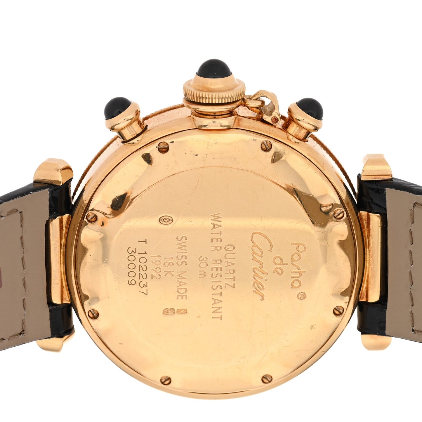 18K Yellow Gold Alligator 38mm Pasha Chronograph Quartz Watch
