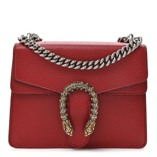 Calfskin Mini Dionysus Shoulder Bag Hibiscus Red