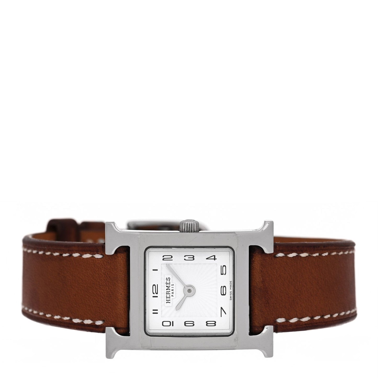 Stainless Steel Barenia 21mm Heure H Hour Quartz Watch Fauve