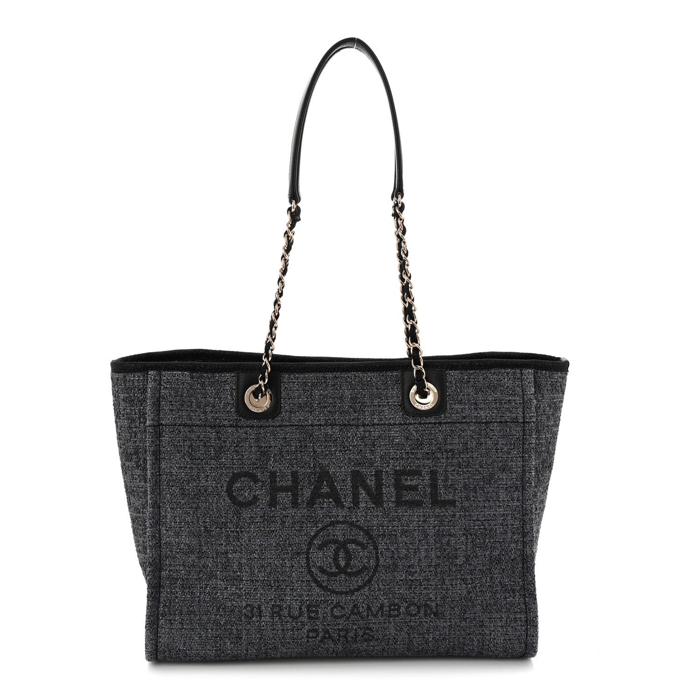 Woven Straw Raffia Small Deauville Tote Blue