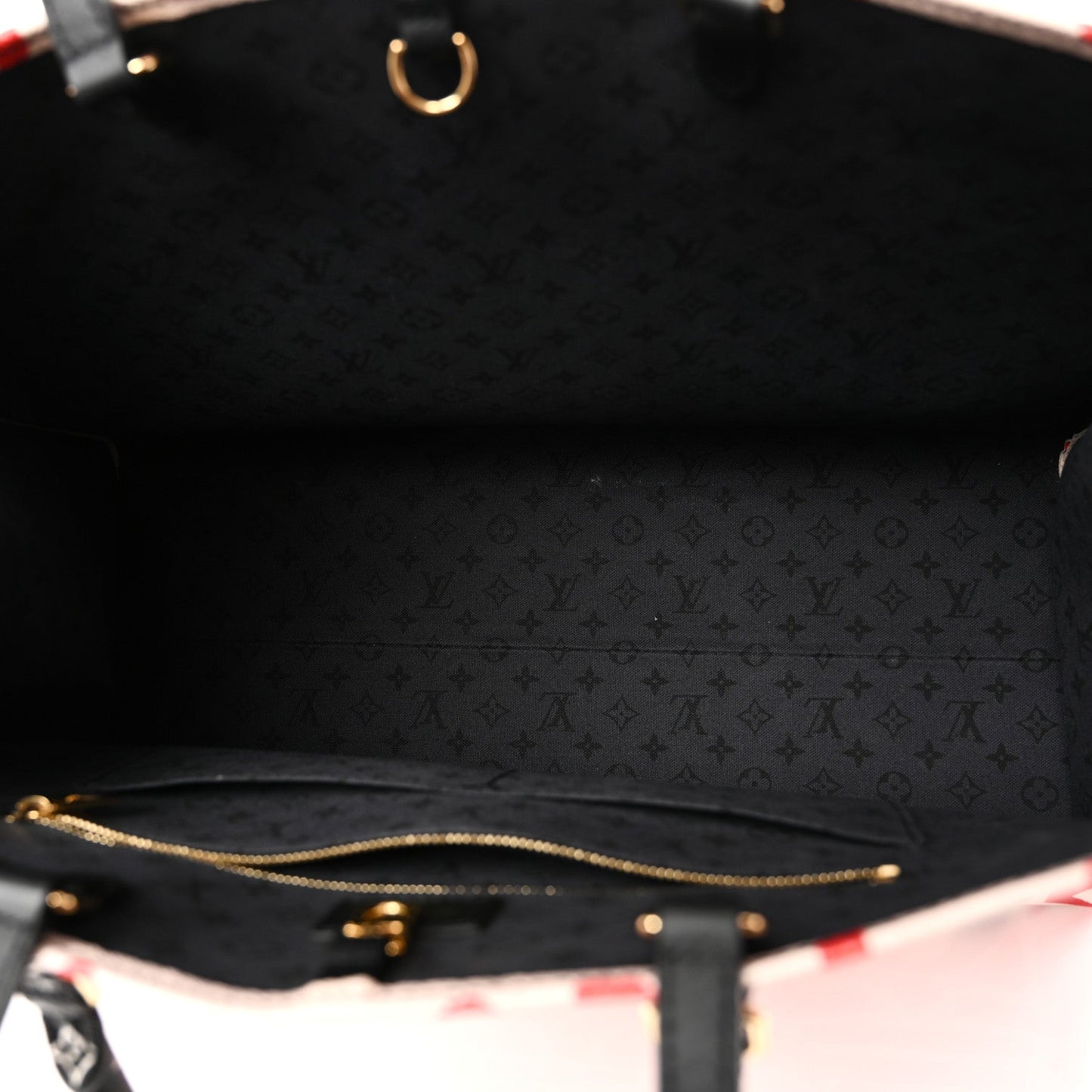 Monogram Giant Crafty Onthego GM Creme Rouge Black