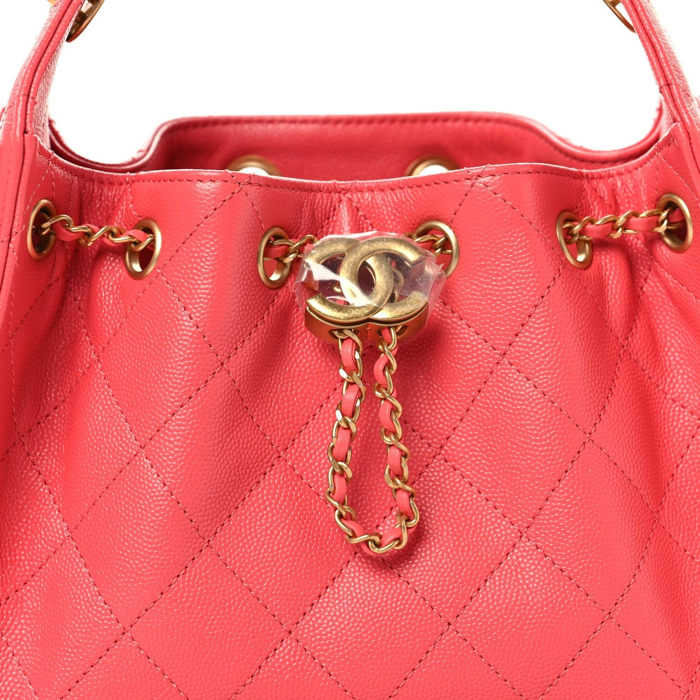 Caviar Quilted Mini Chanel 25 Handbag Coral