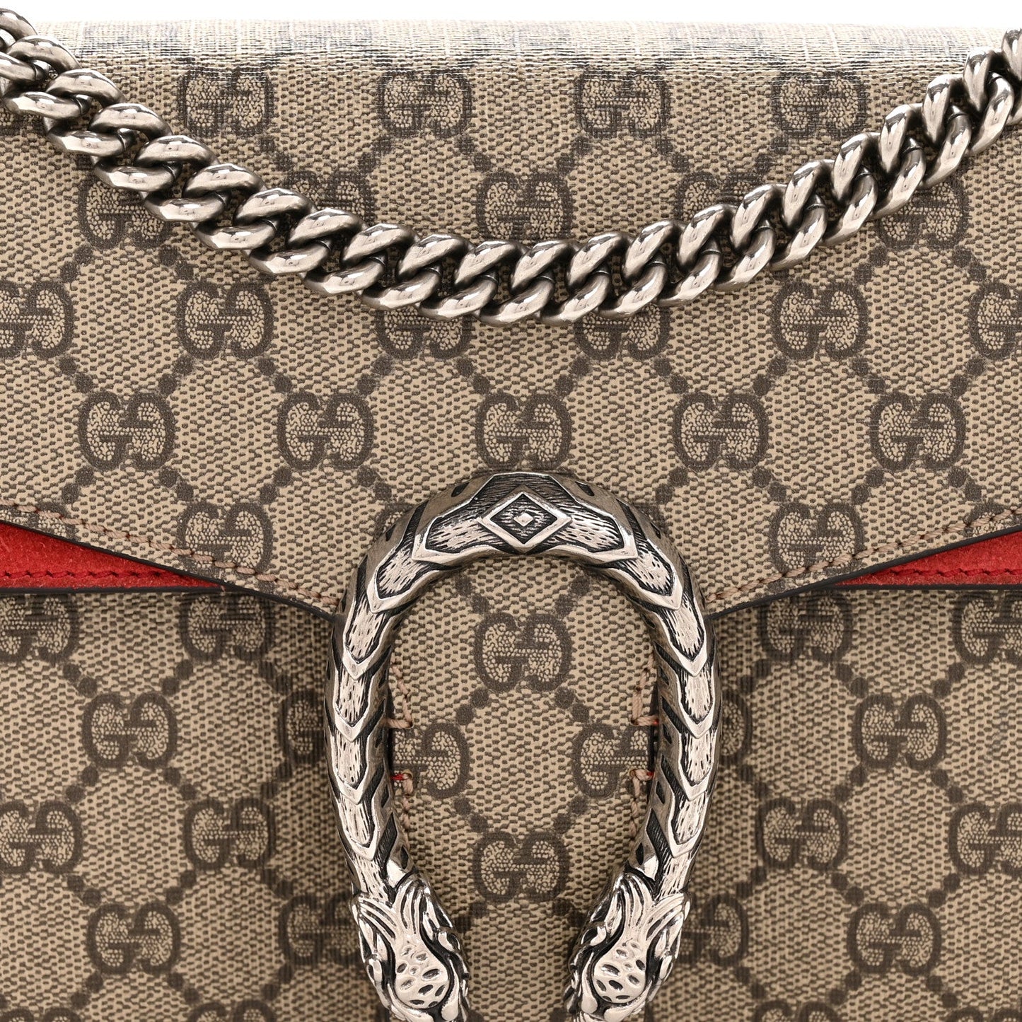 GG Supreme Monogram Small Dionysus Shoulder Bag Red