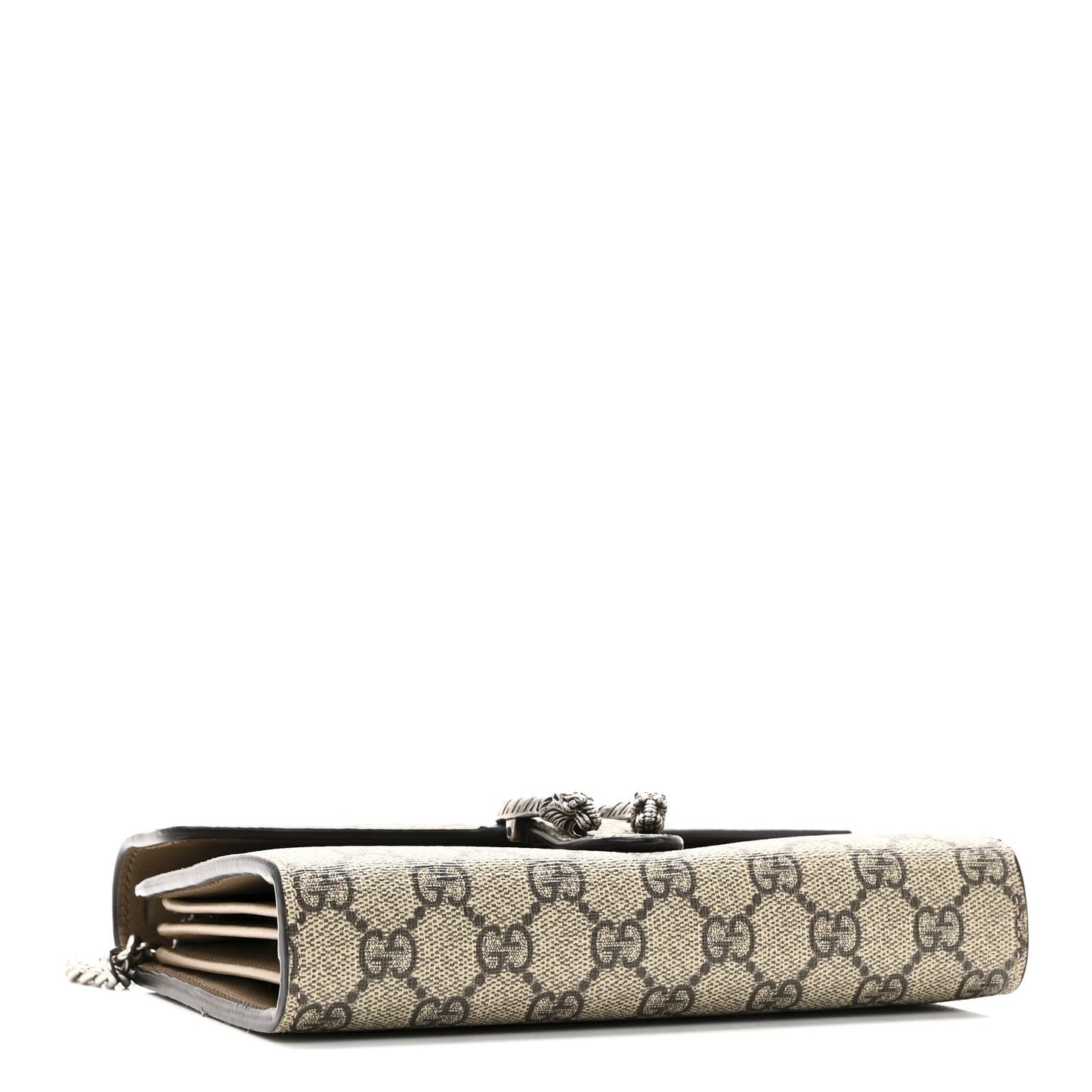 GG Supreme Monogram Mini Dionysus Chain Wallet Beige Taupe
