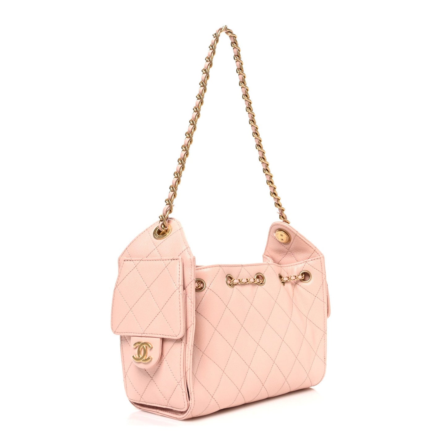 Caviar Quilted Mini Chanel 25 Handbag Light Pink