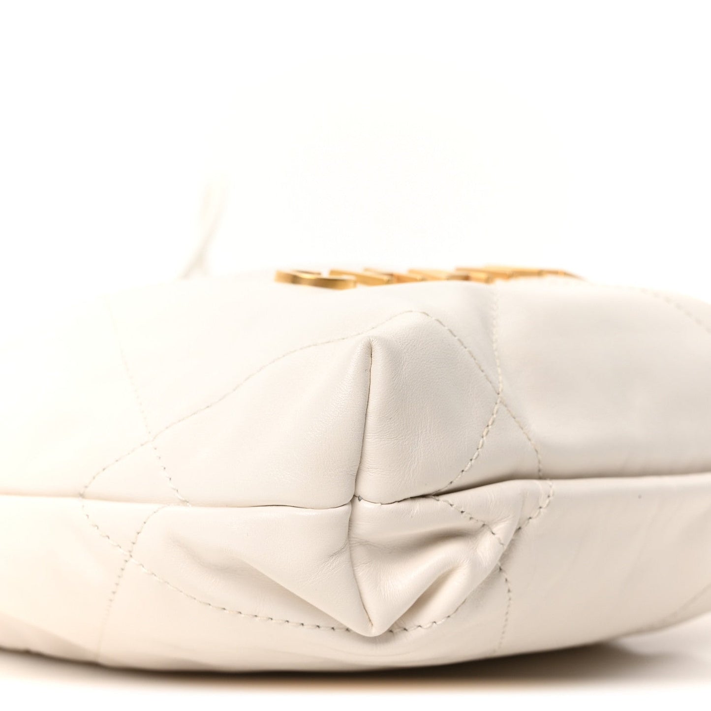 Shiny Calfskin Quilted Mini Chanel 22 White