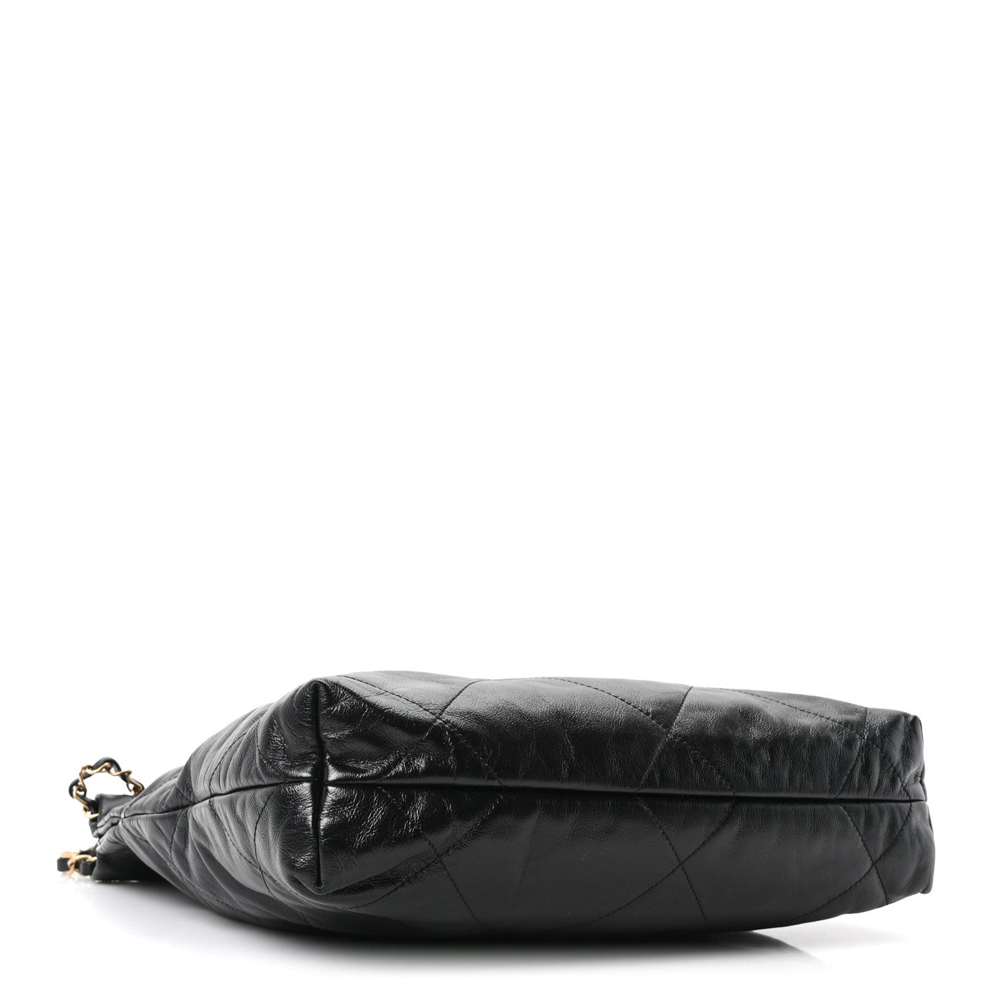 Shiny Calfskin Quilted Small Chanel 22 Black