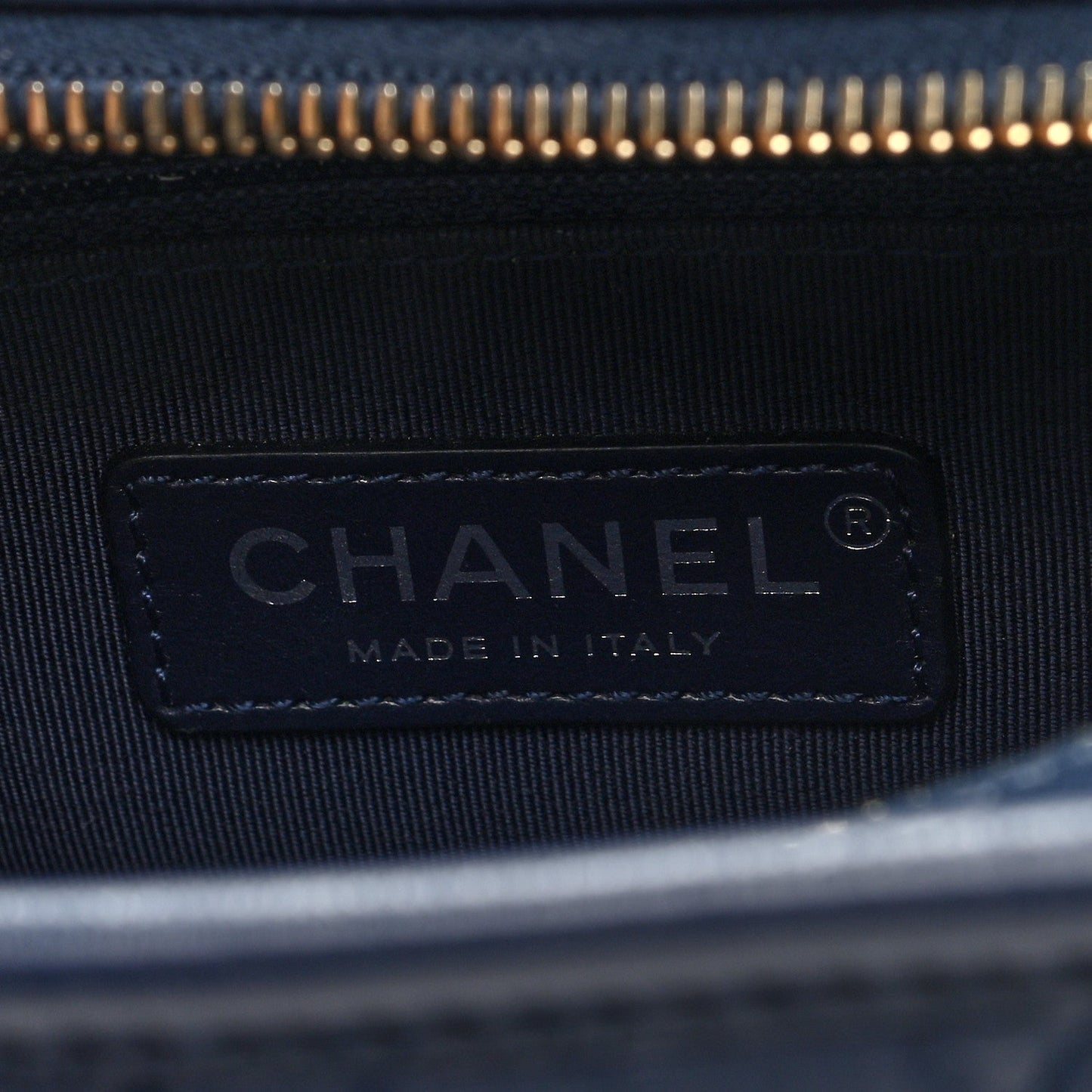Aged Calfskin Quilted Small Gabrielle Hobo Navy