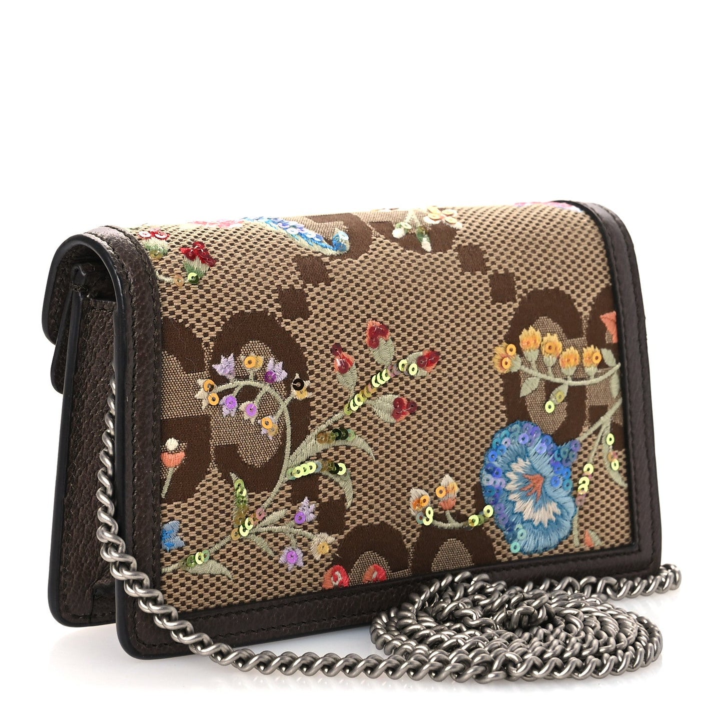 Monogram Jumbo GG Textured Dollar Calfskin Embroidered Super Mini Dionysus Shoulder Bag Camel Ebony New Acero Multicolor