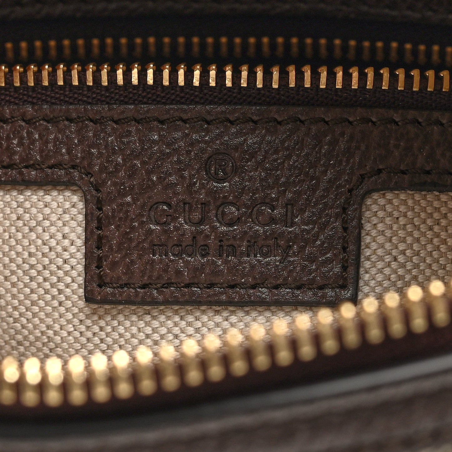 GG Supreme Monogram Textured Calfskin Web Super Mini Ophidia Shoulder Bag Beige Ebony New Acero