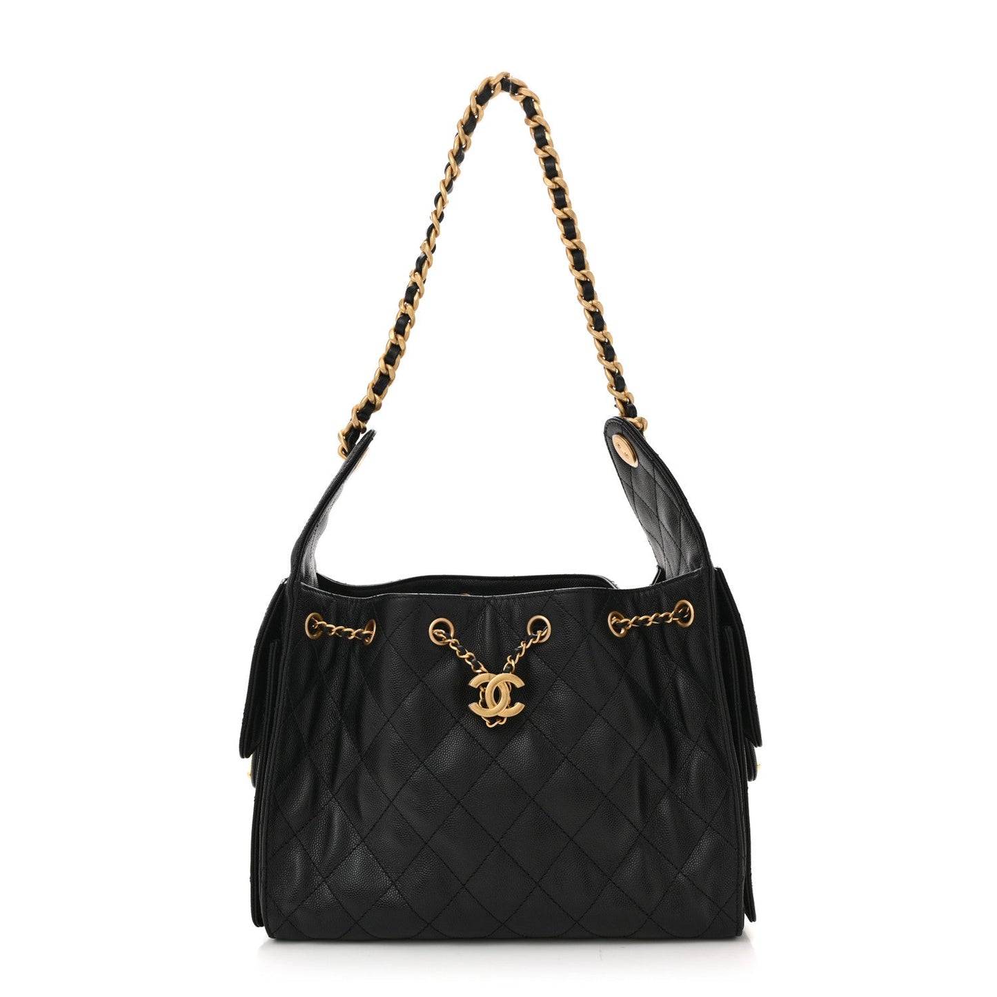 Caviar Quilted Small Chanel 25 Handbag Black