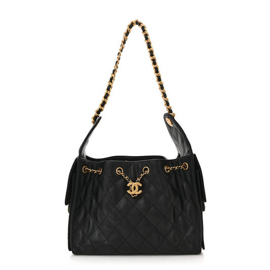Caviar Quilted Small Chanel 25 Handbag Black