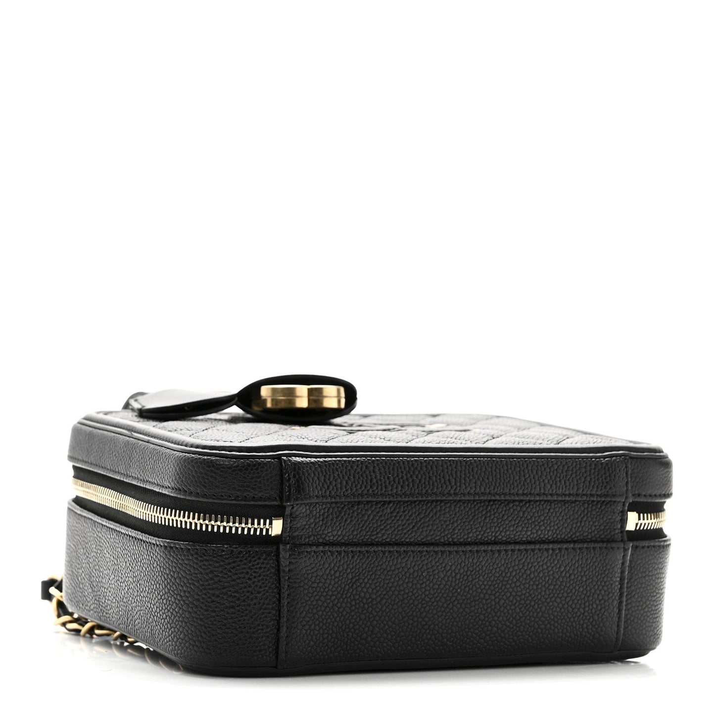 Caviar Quilted Medium CC Filigree Vanity Case Black