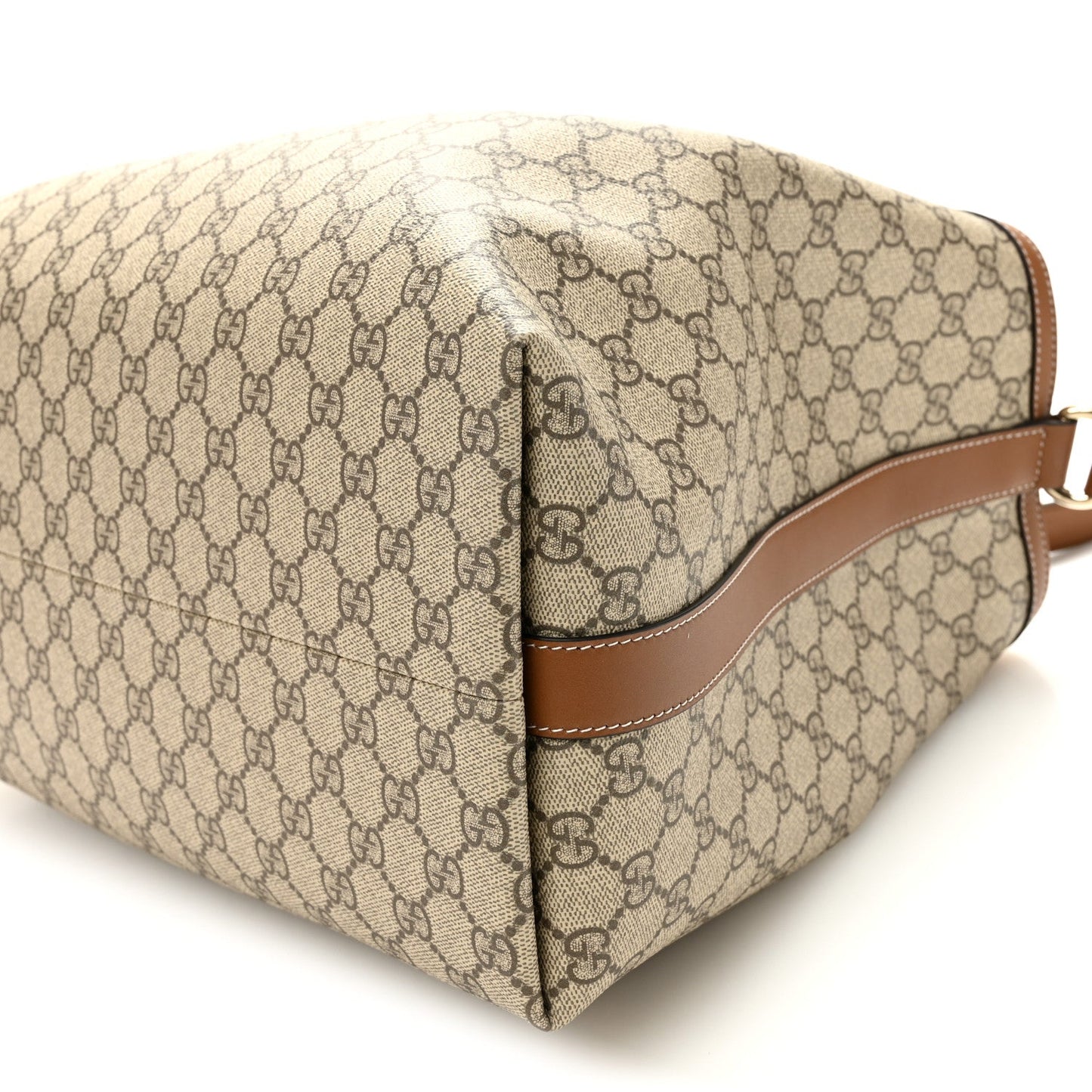 GG Icon Monogram Padlock Shoulder Bag Beige Dark Brown