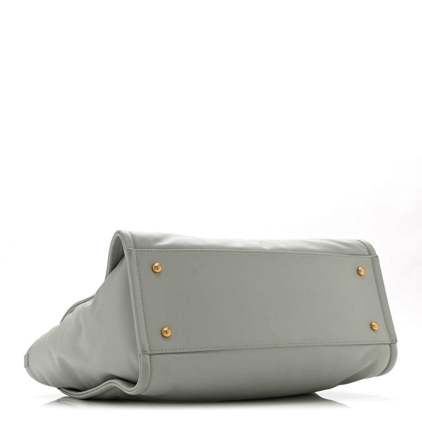 Calfskin Embossed Small Deauville Tote Light Blue