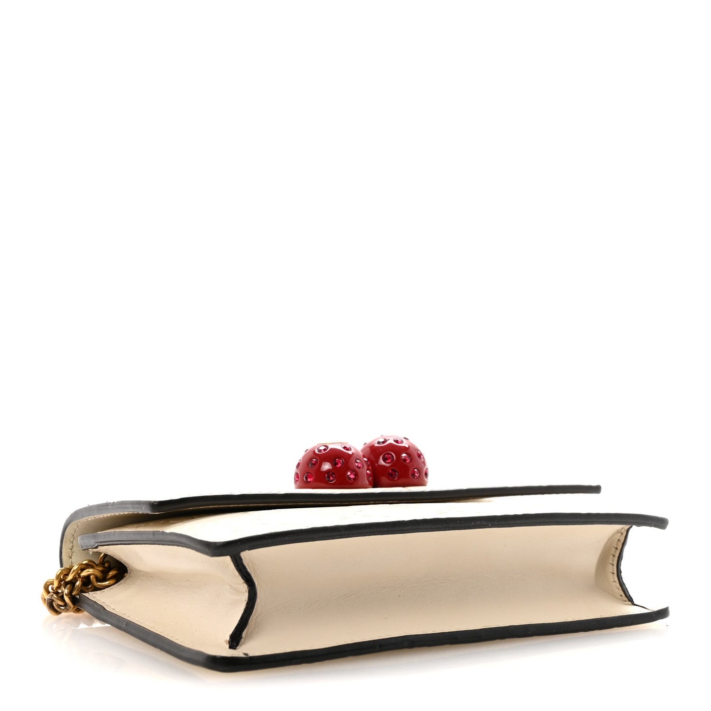 Guccissima Mini Cherry Chain Bag White