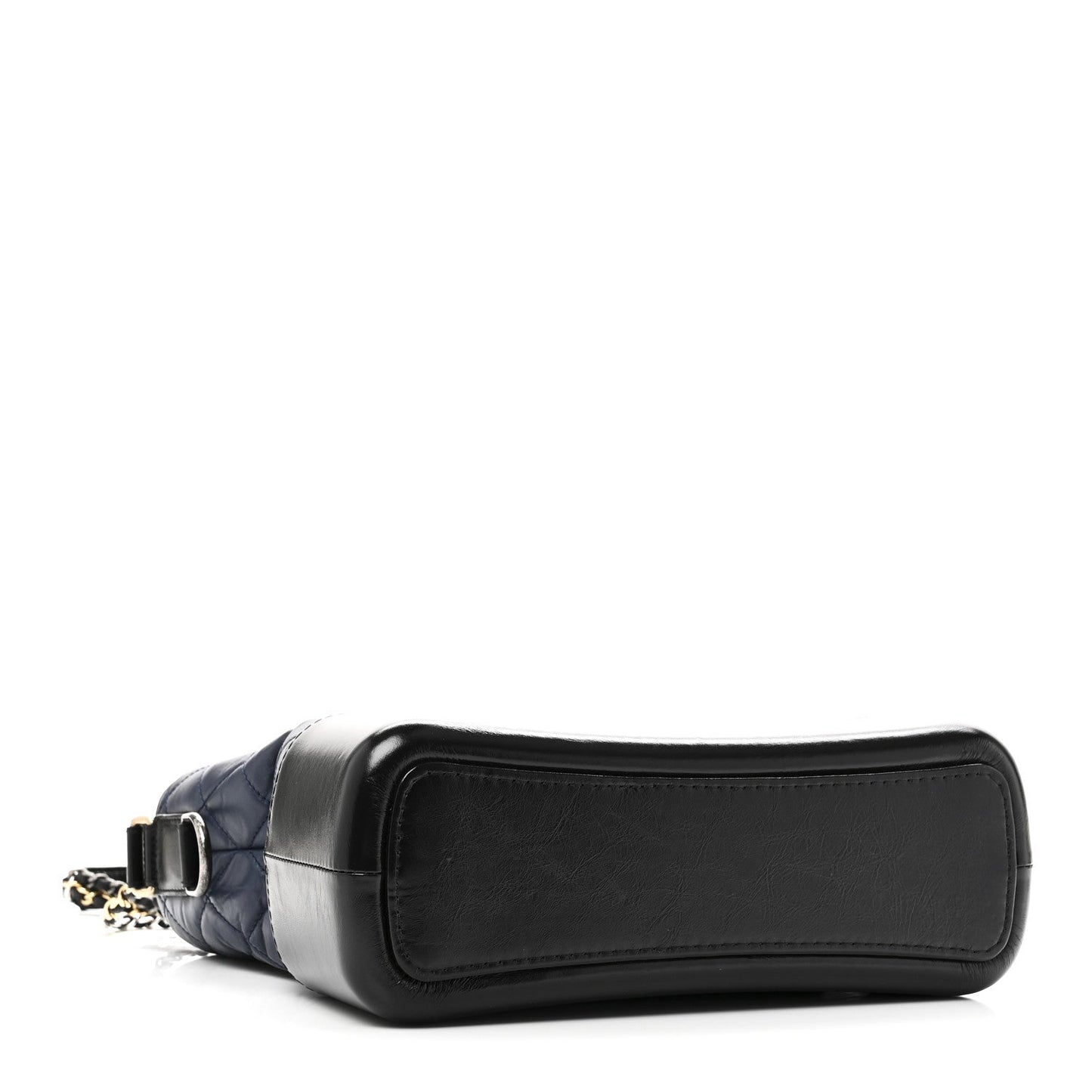 Aged Calfskin Quilted Medium Gabrielle Hobo Navy Black