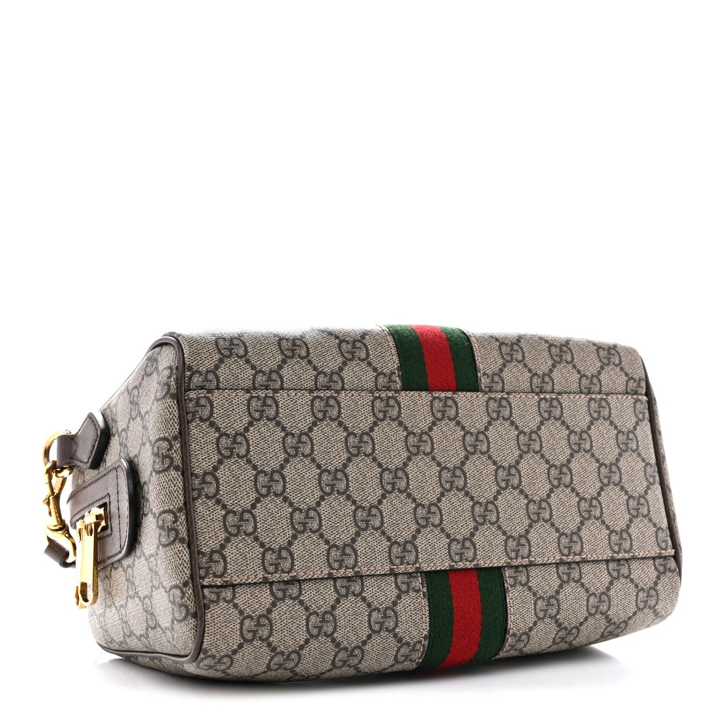 GG Supreme Monogram Web Small Ophidia Top Handle Bag Beige Ebony