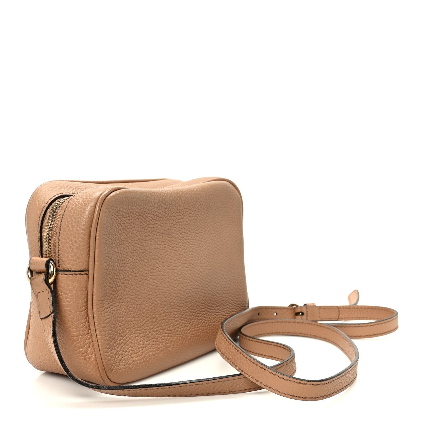 Pebbled Calfskin Small Soho Disco Bag Rose Beige