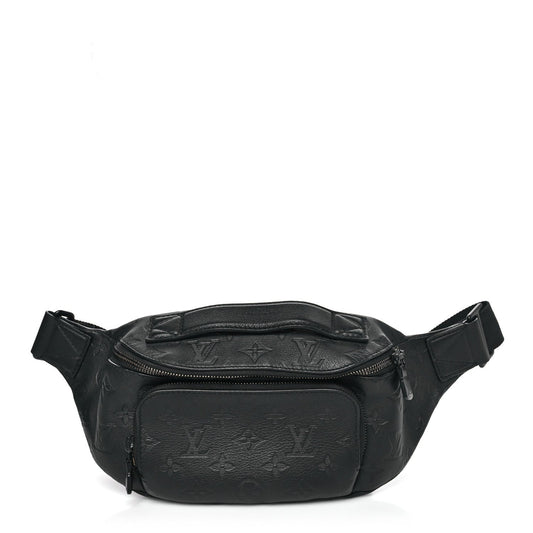 Calfskin Monogram Shadow Rush BumBag Black