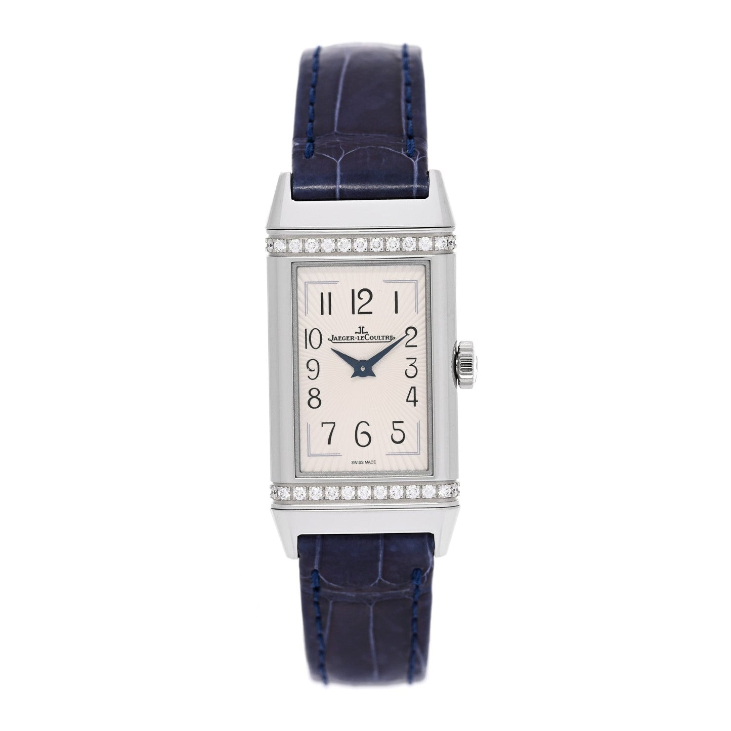 Stainless Steel Alligator Diamond 20mm Reverso One MonoFace Quartz Watch Q3288420
