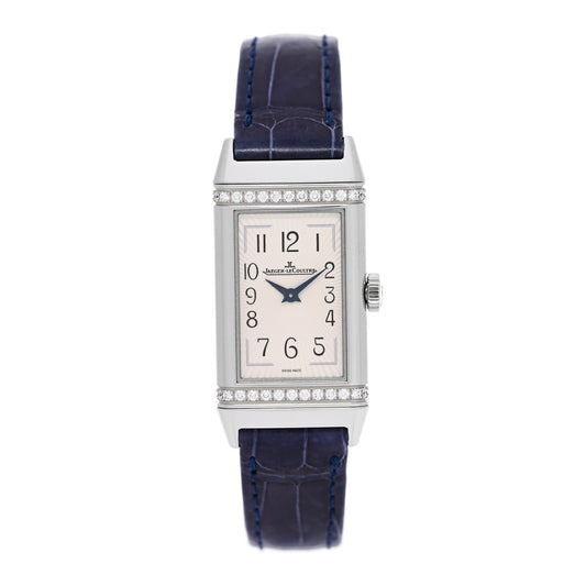 Stainless Steel Alligator Diamond 20mm Reverso One MonoFace Quartz Watch Q3288420