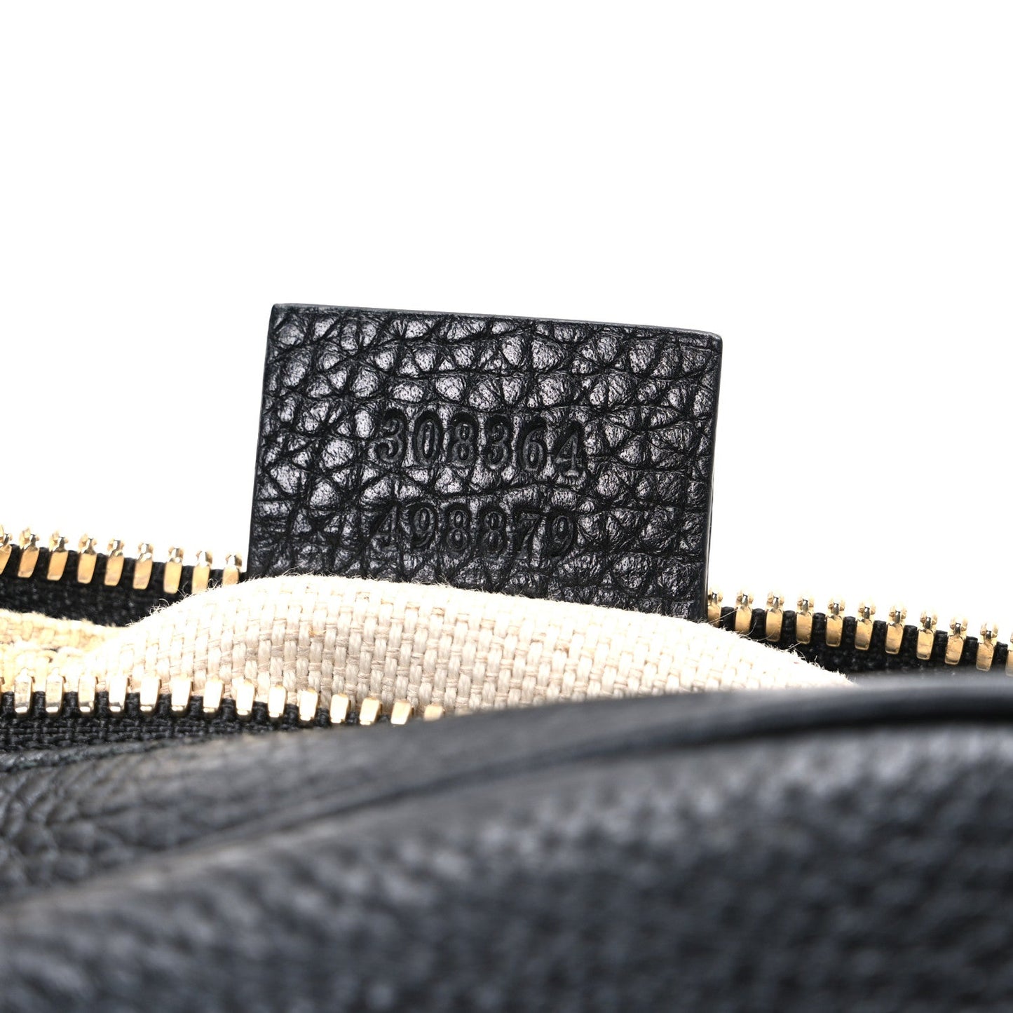 Pebbled Calfskin Small Soho Disco Bag Black