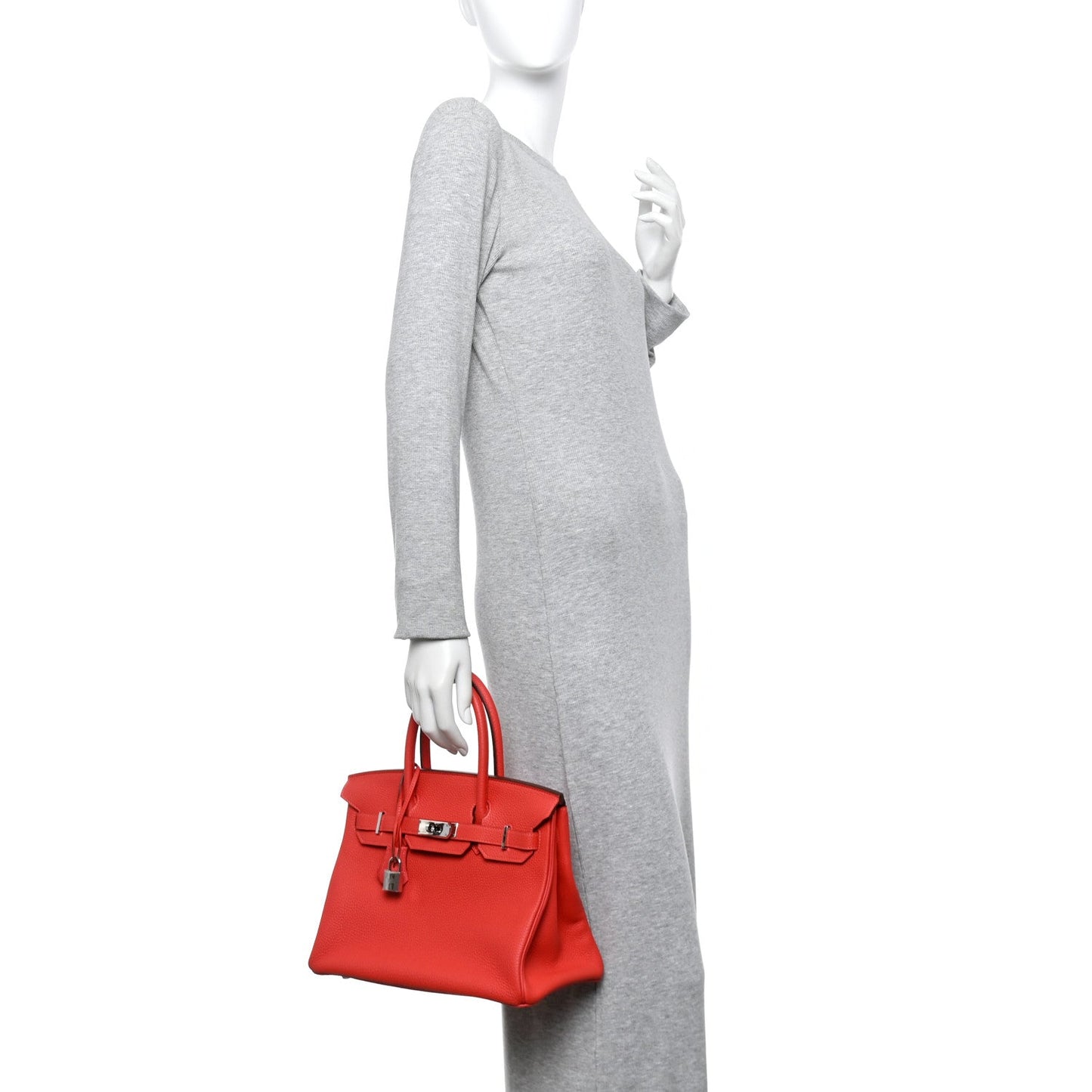 Togo Birkin 30 Rouge Pivoine