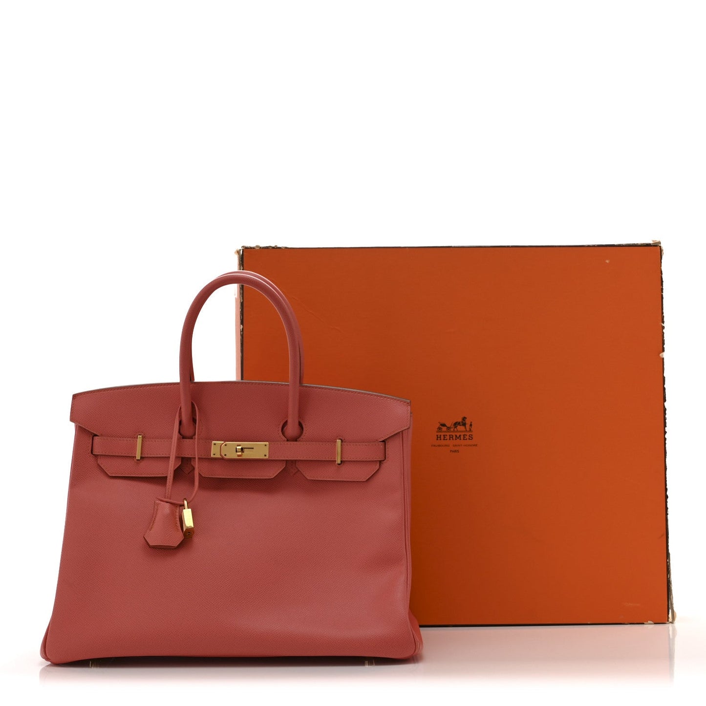 Epsom Birkin 35 Flamingo