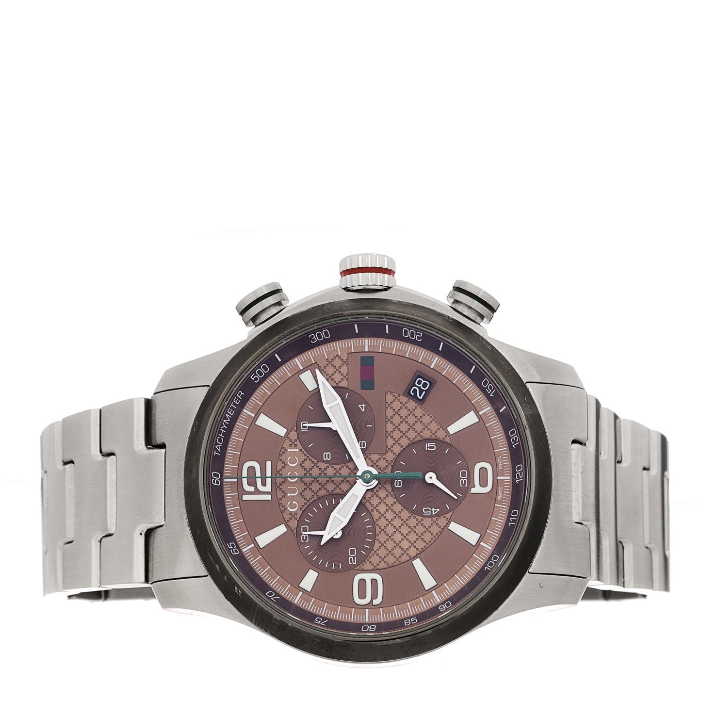 Stainless Steel 45mm G-Timeless Chronograph Quartz Watch Brown